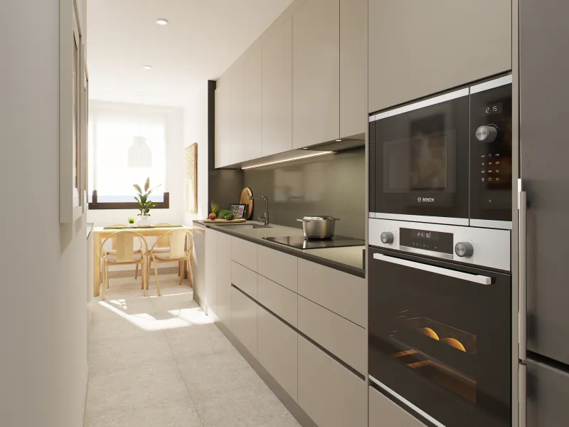 Modern High-Quality Apartments in a Residential Complex Under Construction in L'Hospitalet de Llobregat, Barcelona