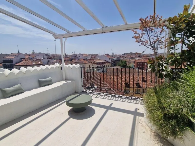 Penthouse with designer renovation and two terraces, in a historic building in the Palacio neighborhood.