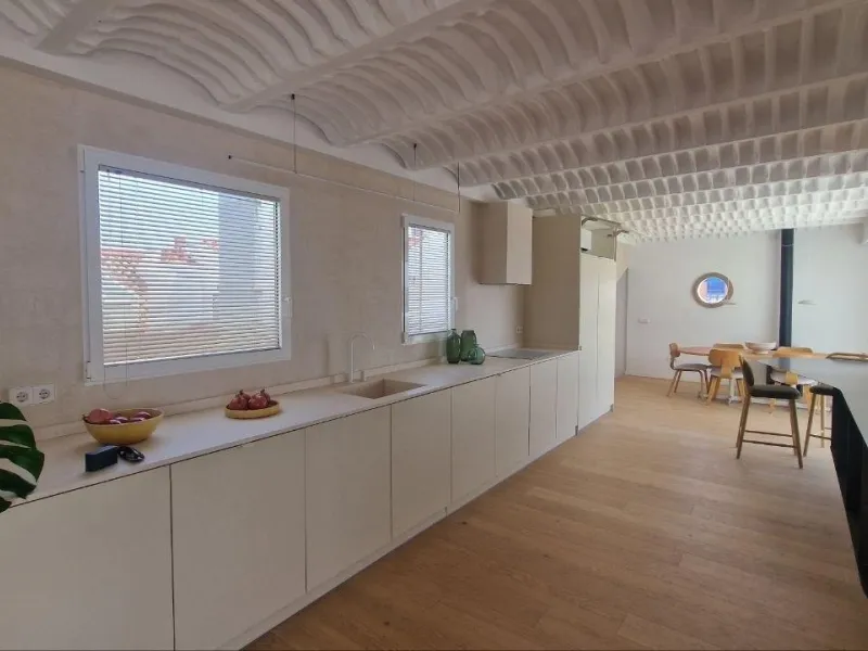 Penthouse with designer renovation and two terraces, in a historic building in the Palacio neighborhood.