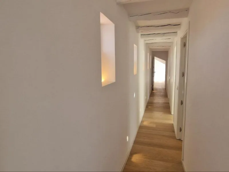 Penthouse with designer renovation and two terraces, in a historic building in the Palacio neighborhood.
