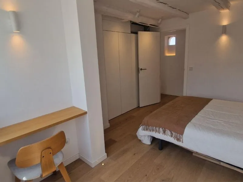 Penthouse with designer renovation and two terraces, in a historic building in the Palacio neighborhood.