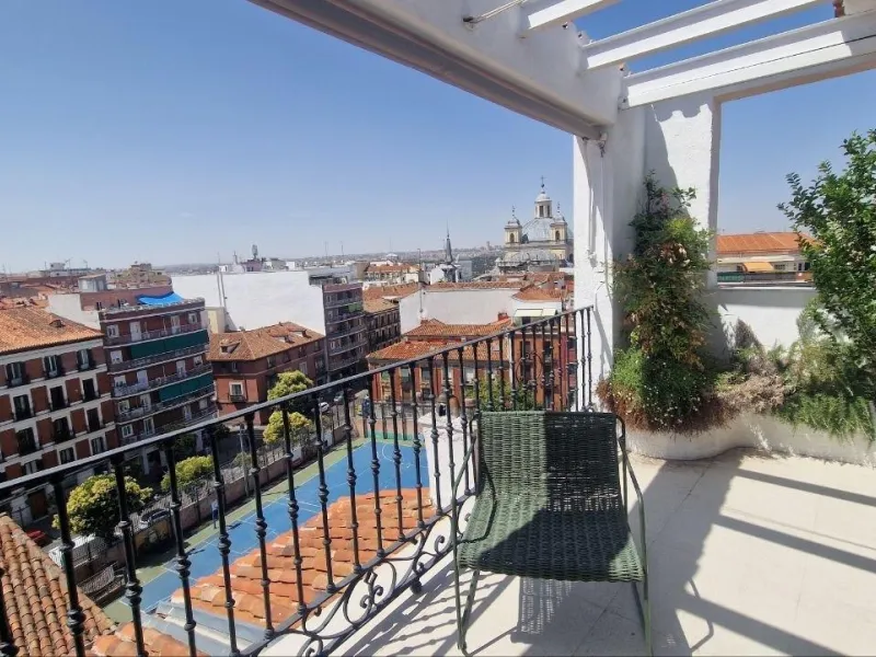 Penthouse with designer renovation and two terraces, in a historic building in the Palacio neighborhood.