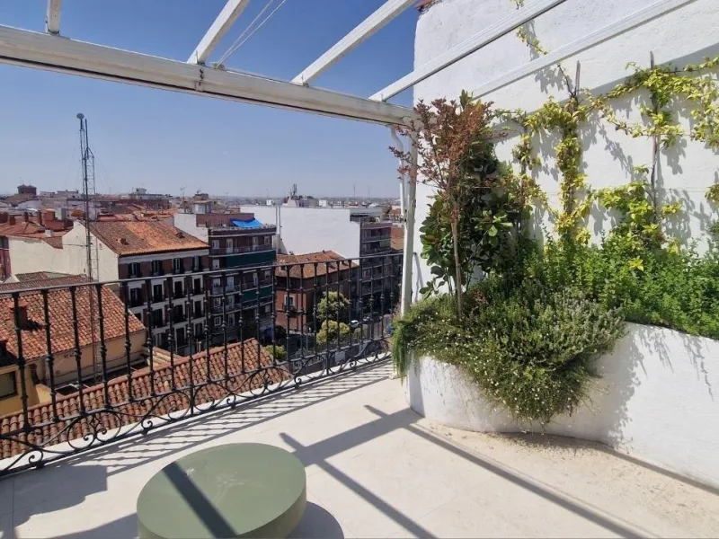 Penthouse with designer renovation and two terraces, in a historic building in the Palacio neighborhood.