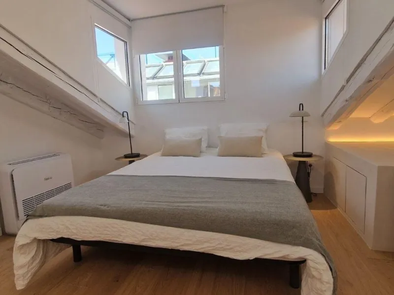 Penthouse with designer renovation and two terraces, in a historic building in the Palacio neighborhood.