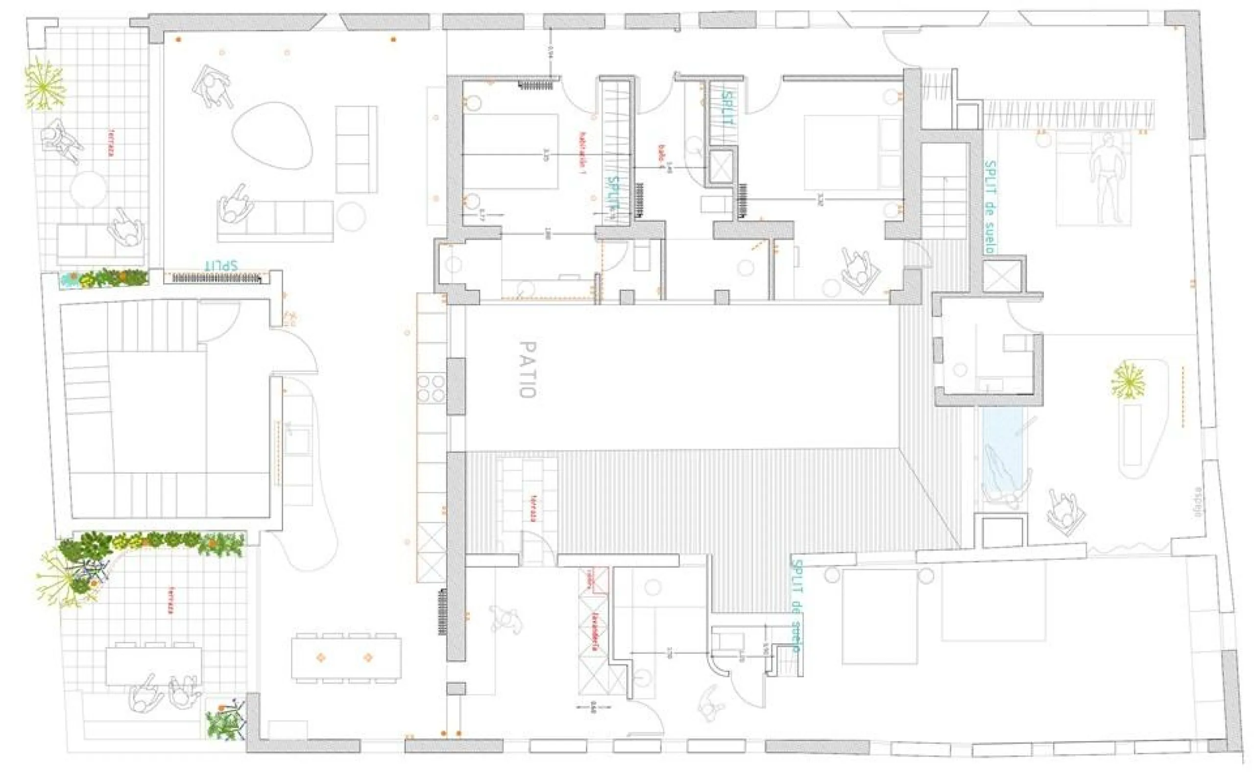 Penthouse with designer renovation and two terraces, in a historic building in the Palacio neighborhood.