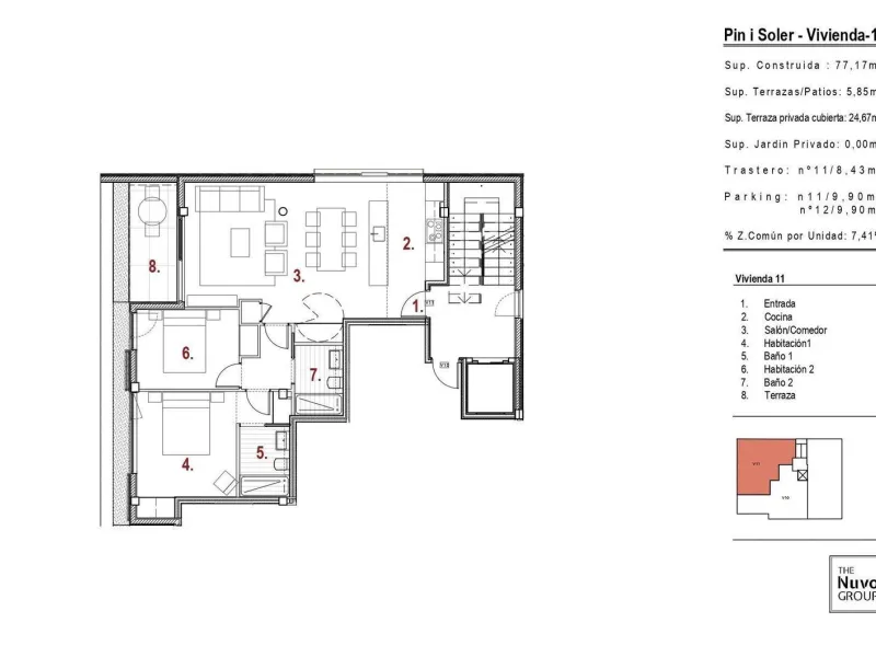 Neubau-Penthouse mit privater Terrasse in Bellaterra, Barcelona