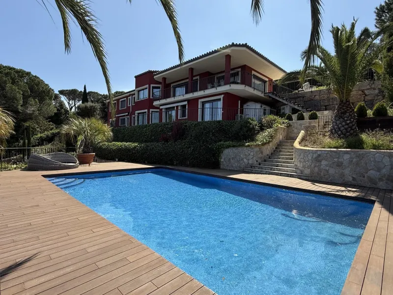 Elegant Villa with Sea Views in Golf Santa Cristina d'Aro, Costa Brava