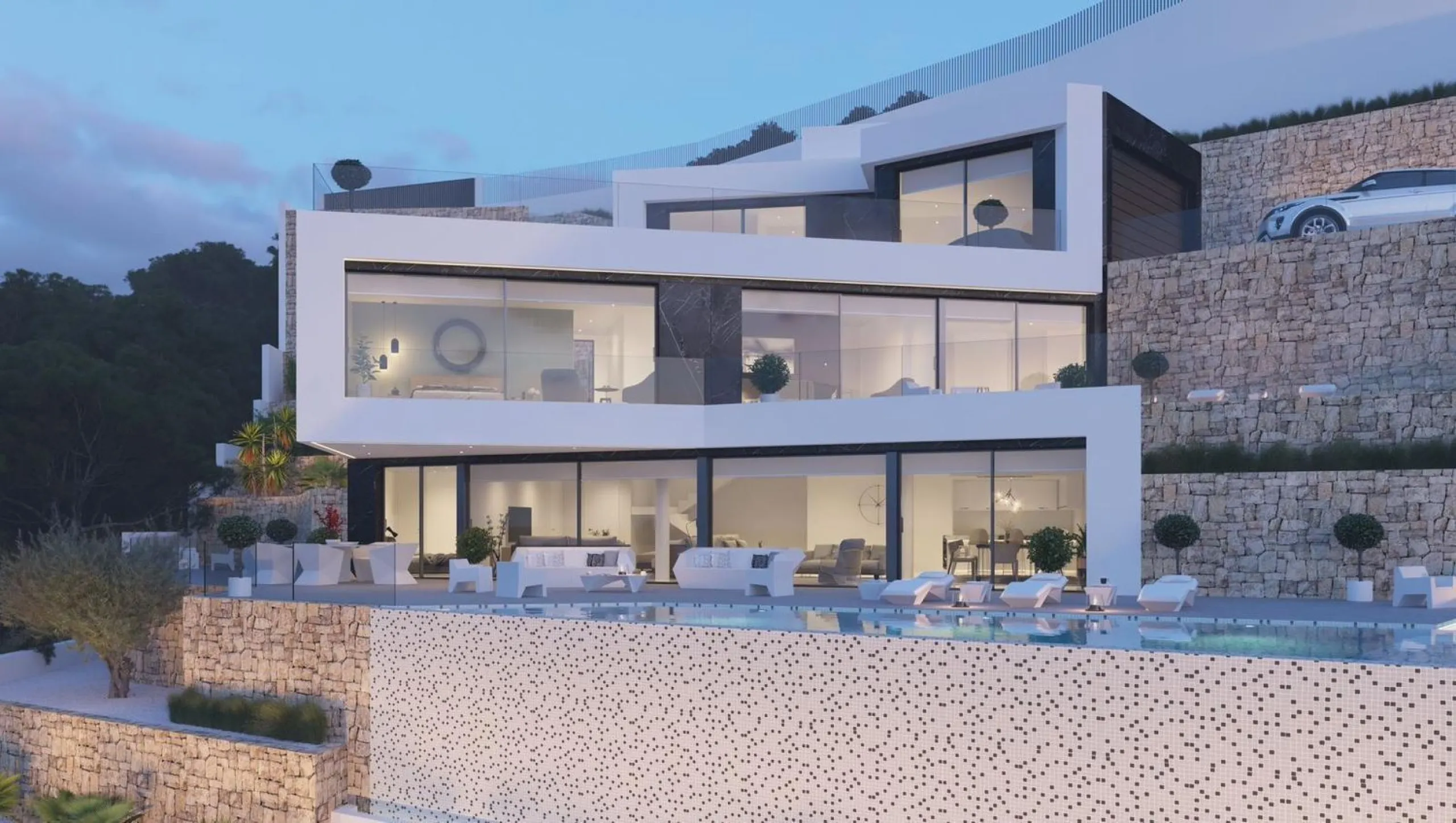 Moderne Villa mit Infinity-Pool und freiem Blick in Benissa Costa, Alicante