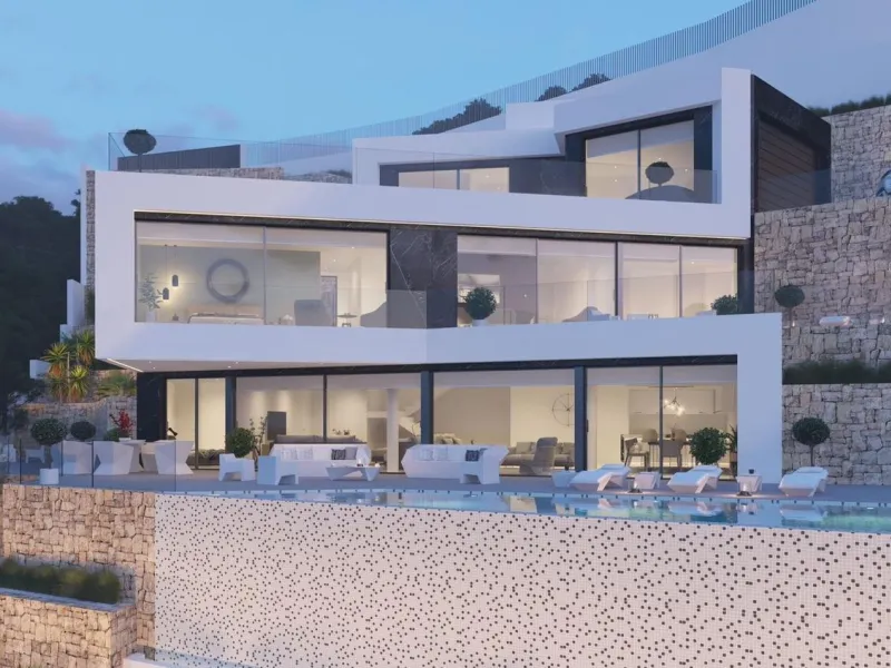 Moderne Villa mit Infinity-Pool und freiem Blick in Benissa Costa, Alicante