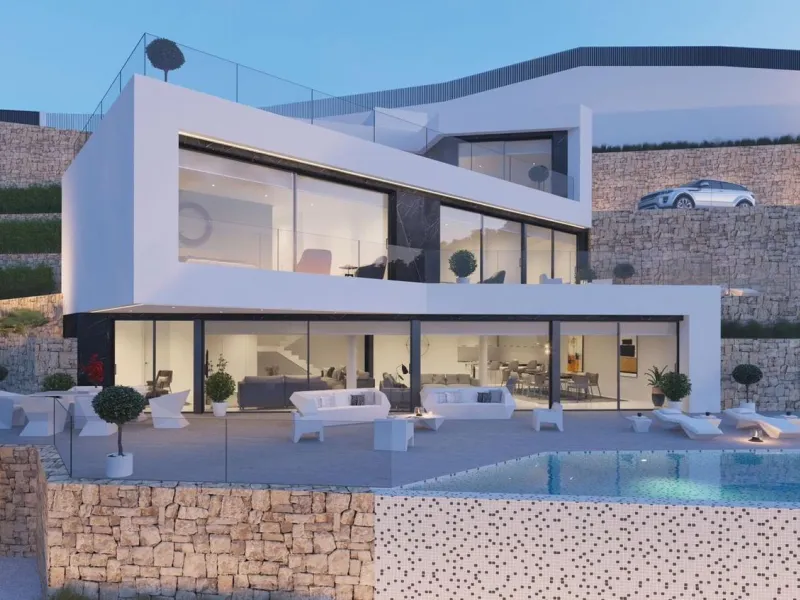 Moderne Villa mit Infinity-Pool und freiem Blick in Benissa Costa, Alicante