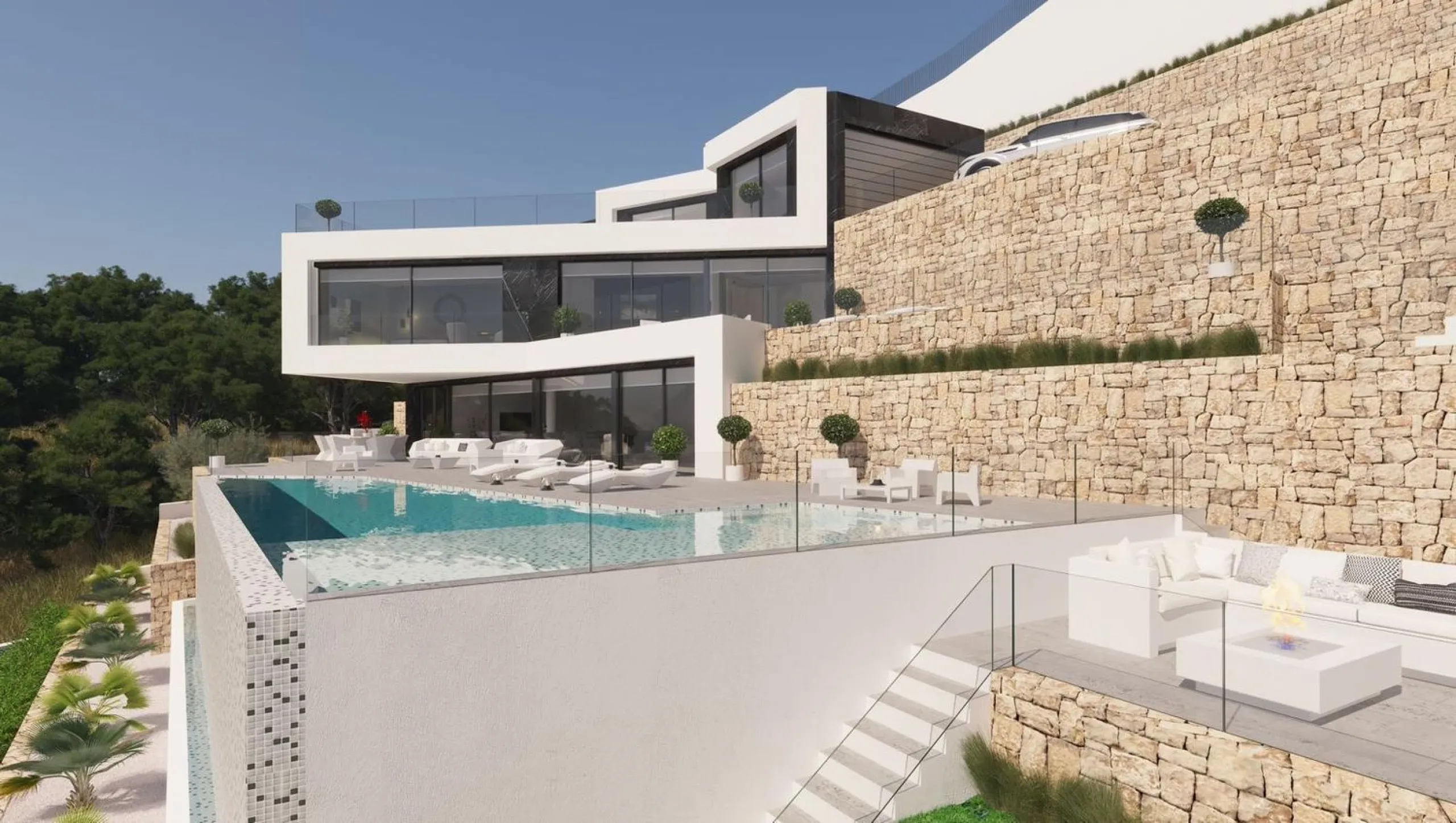 Moderne Villa mit Infinity-Pool und freiem Blick in Benissa Costa, Alicante