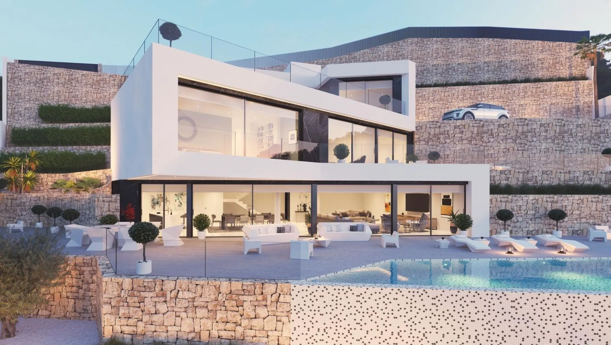 Moderne Villa mit Infinity-Pool und freiem Blick in Benissa Costa, Alicante