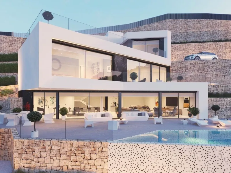 Moderne Villa mit Infinity-Pool und freiem Blick in Benissa Costa, Alicante