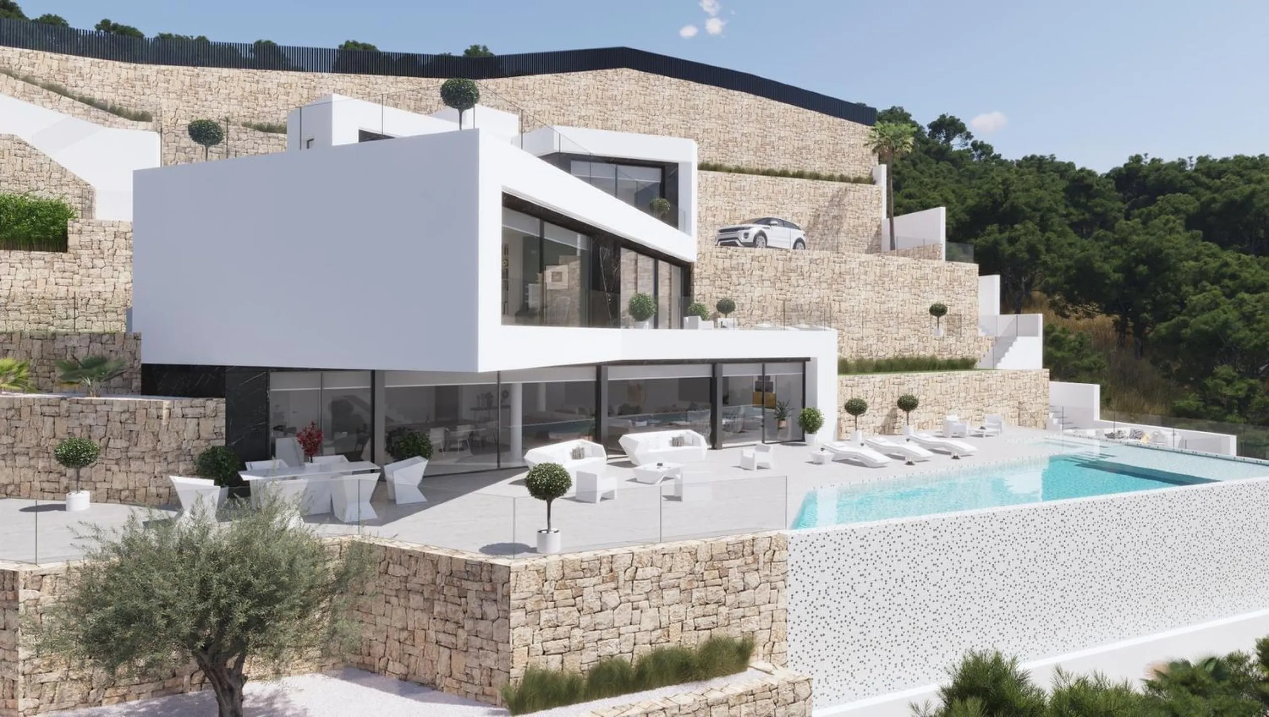 Moderne Villa mit Infinity-Pool und freiem Blick in Benissa Costa, Alicante