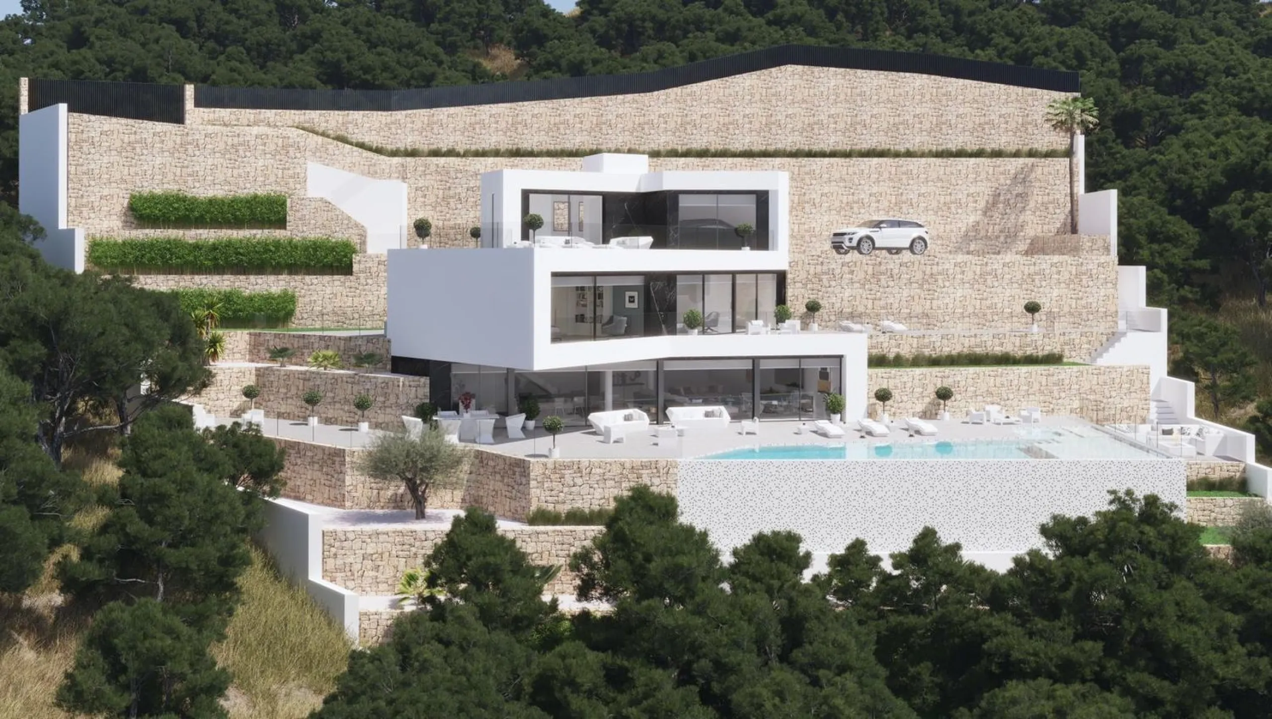 Moderne Villa mit Infinity-Pool und freiem Blick in Benissa Costa, Alicante