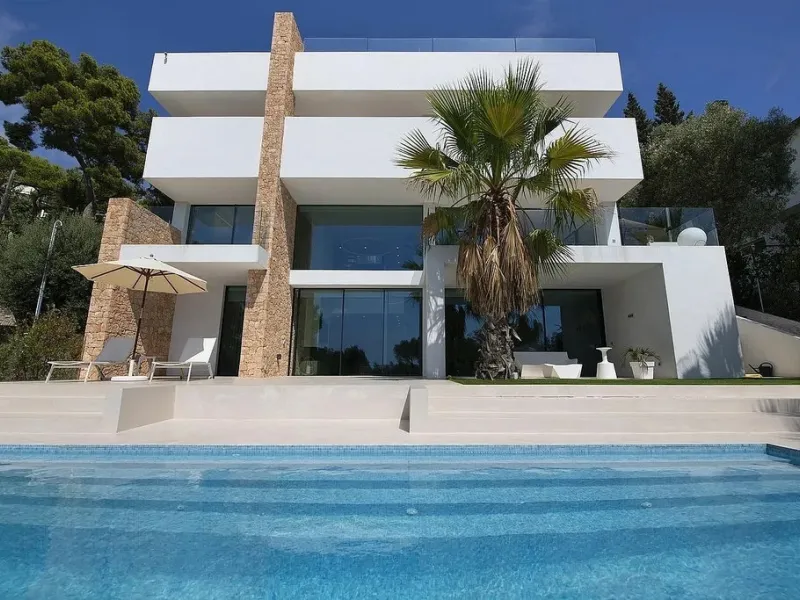 Villa de diseño con vistas panorámicas al mar en Bellamar, Castelldefels, Barcelona