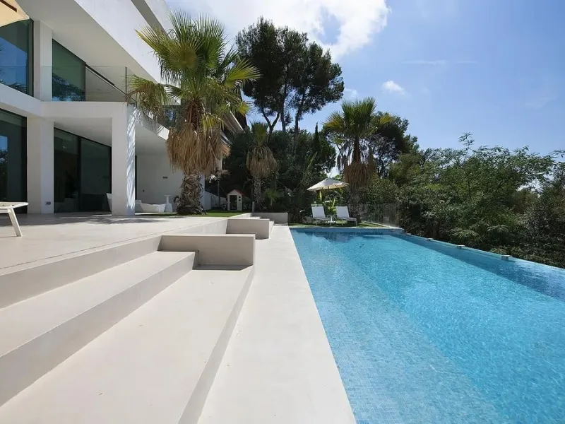 Villa de diseño con vistas panorámicas al mar en Bellamar, Castelldefels, Barcelona