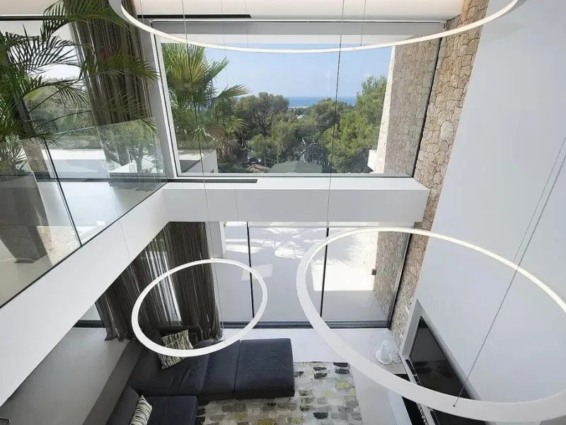 Villa de diseño con vistas panorámicas al mar en Bellamar, Castelldefels, Barcelona