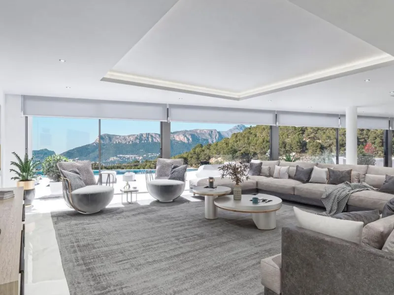 Moderne Villa mit Infinity-Pool und freiem Blick in Benissa Costa, Alicante