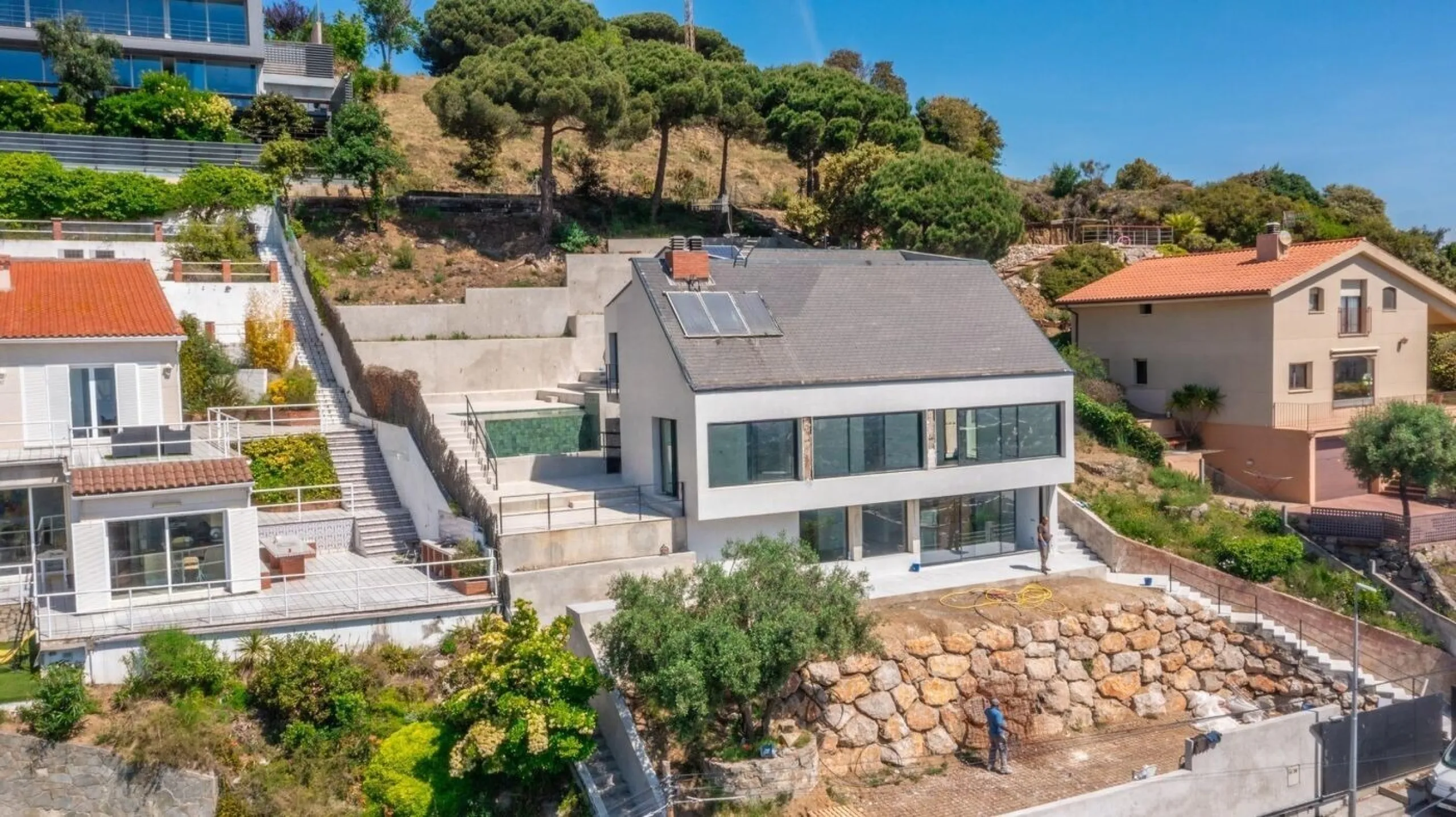 Villa exclusiva con vistas panorámicas al mar en Alella