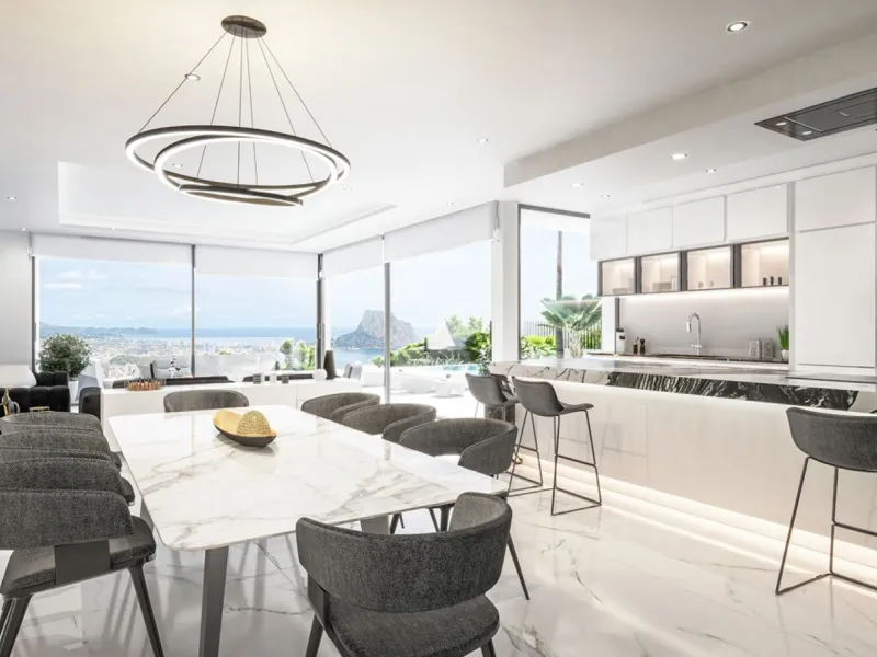 Newly Built Villa with Sea Views and Peñón de Ifach, Infinity Pool and Contemporary Design in Calpe