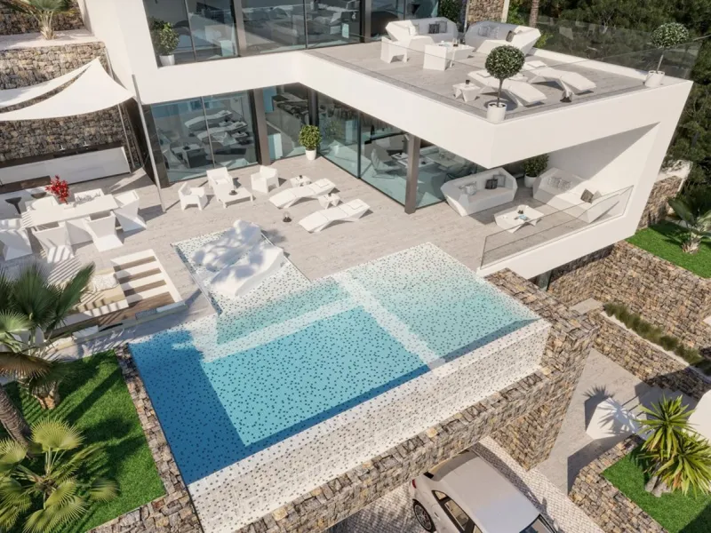 Newly Built Villa with Sea Views and Peñón de Ifach, Infinity Pool and Contemporary Design in Calpe