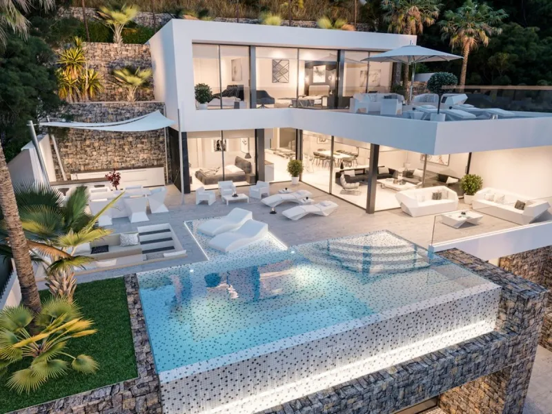 Newly Built Villa with Sea Views and Peñón de Ifach, Infinity Pool and Contemporary Design in Calpe