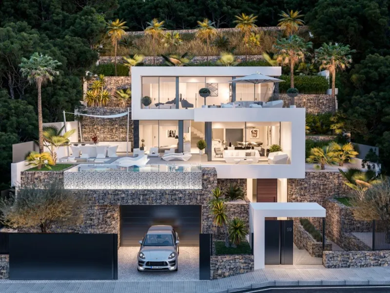 Newly Built Villa with Sea Views and Peñón de Ifach, Infinity Pool and Contemporary Design in Calpe