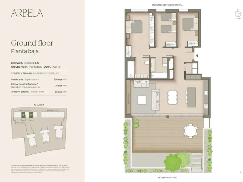 Wohnung mit Meerblick und Terrasse in Gavà Mar – Erste Strandreihe