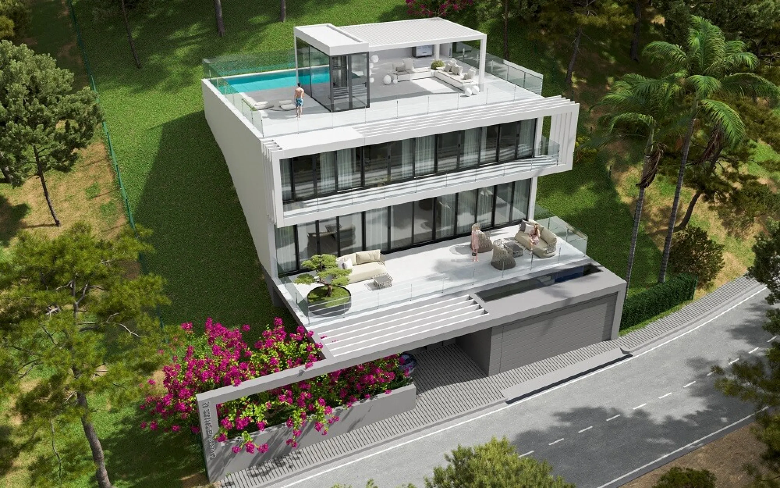 Villas de lujo con vistas al mar en construcción en una zona prestigiosa de Lloret de Mar, Costa Brava