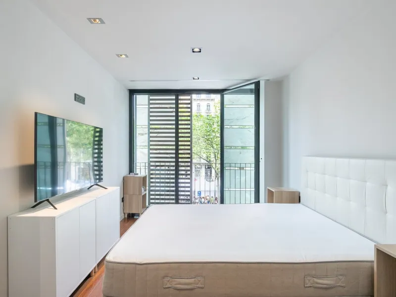 Renovated Apartment with Views of Passeig de Gracia in Eixample, Barcelona
