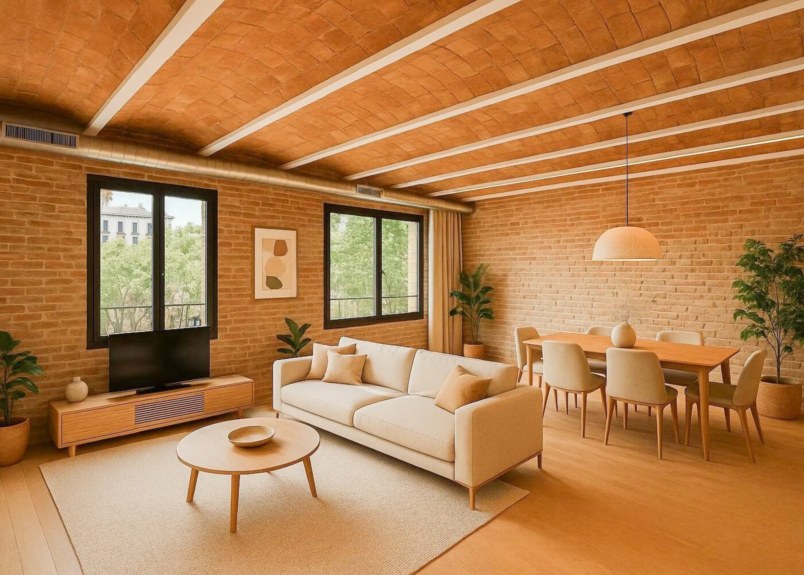 Modernist 4-Bedroom Apartment in a Renovated Regal Building in Plaza Tetuán, Barcelona
