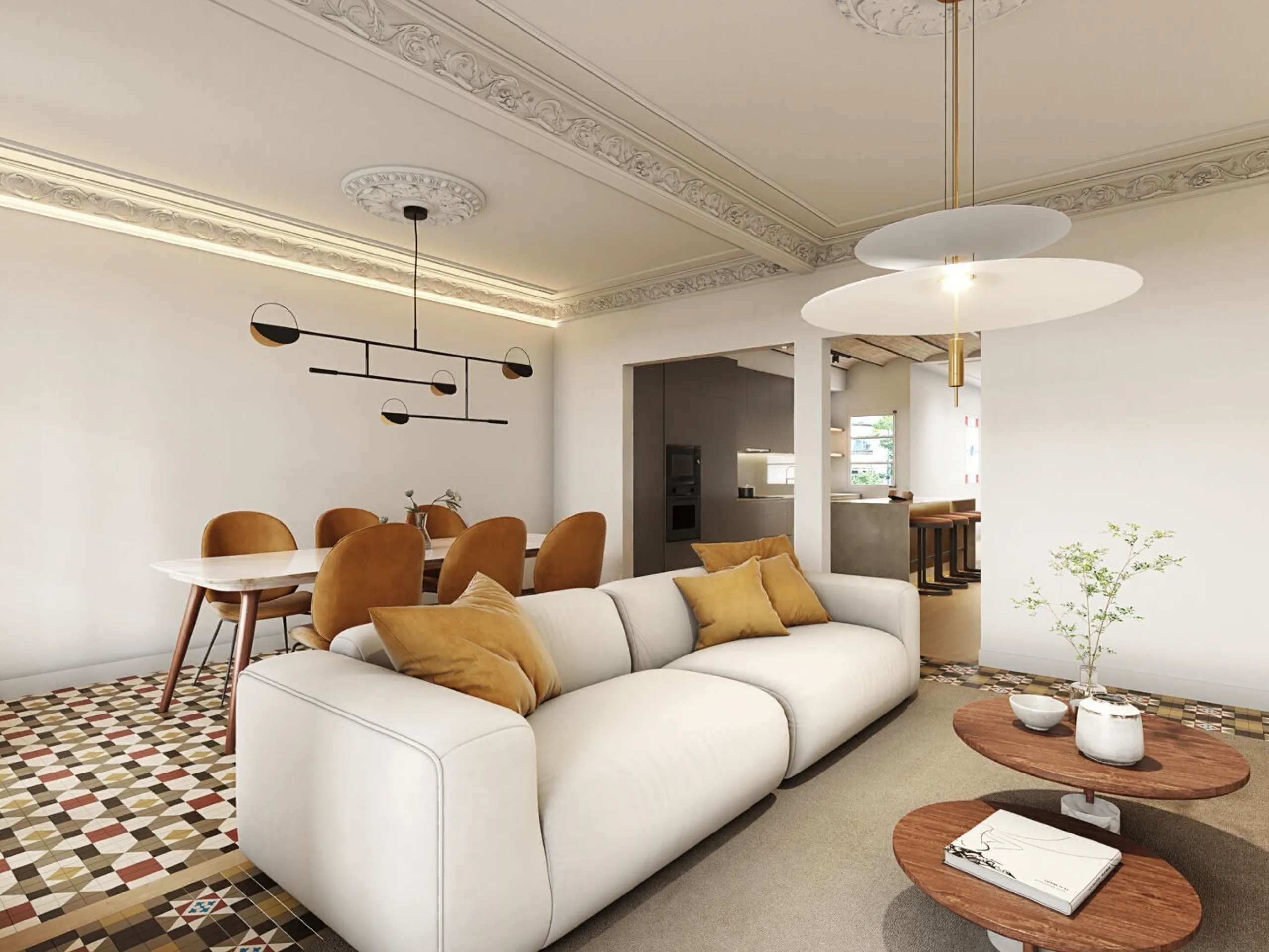 Elegant Renovated Modernist Apartment in Eixample, Roger de Llúria, Barcelona