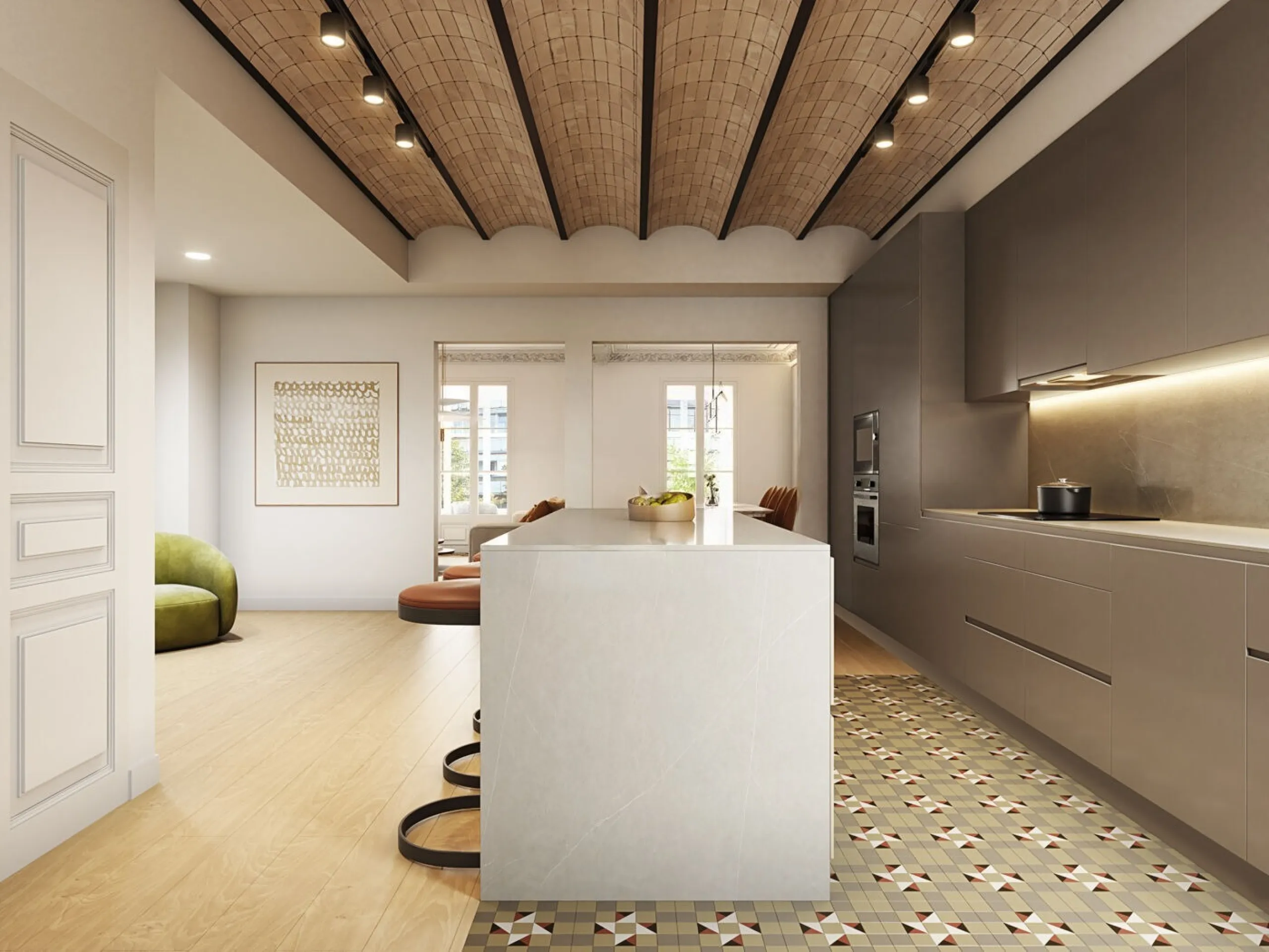 Elegant Renovated Modernist Apartment in Eixample, Roger de Llúria, Barcelona