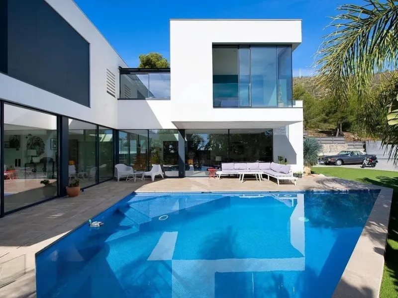 Modern Designer Villa with Pool and Views in Montemar Alto, Castelldefels, Barcelona