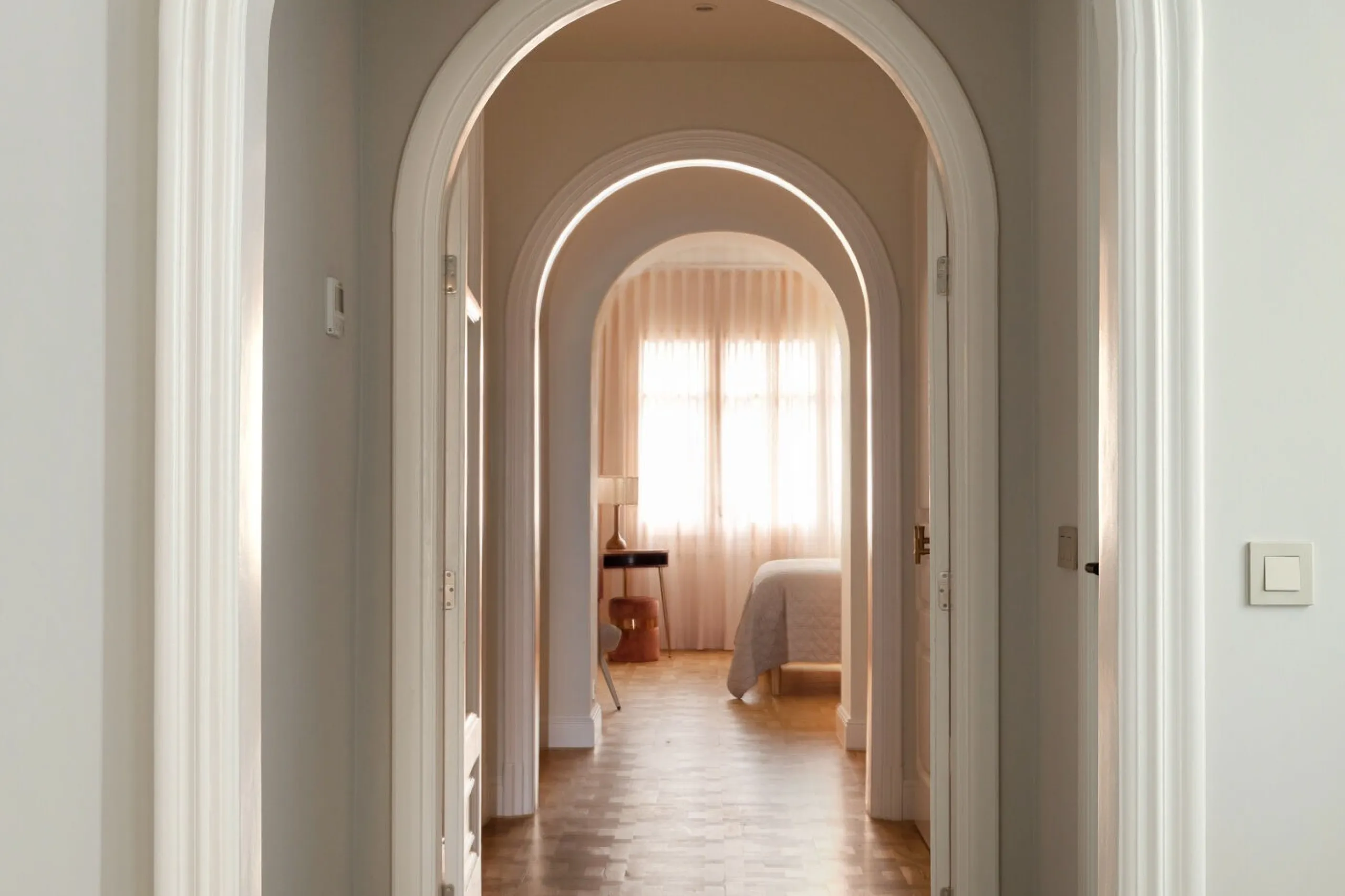 Modernist Gem in Sant Gervasi: Refurbished Apartment with Views and Three Suites, Barcelona