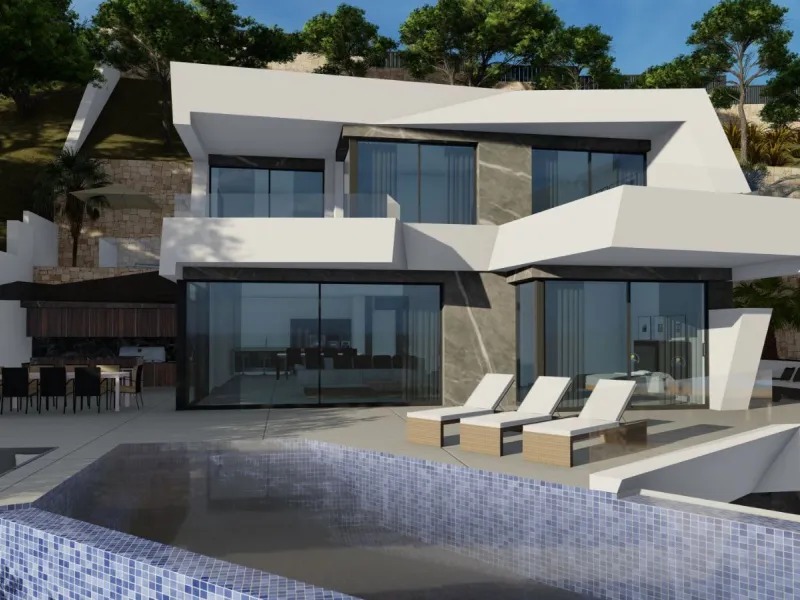 Newly Built Villa with Panoramic Views in Calpe, Private Pool and Contemporary Design on the Costa Blanca