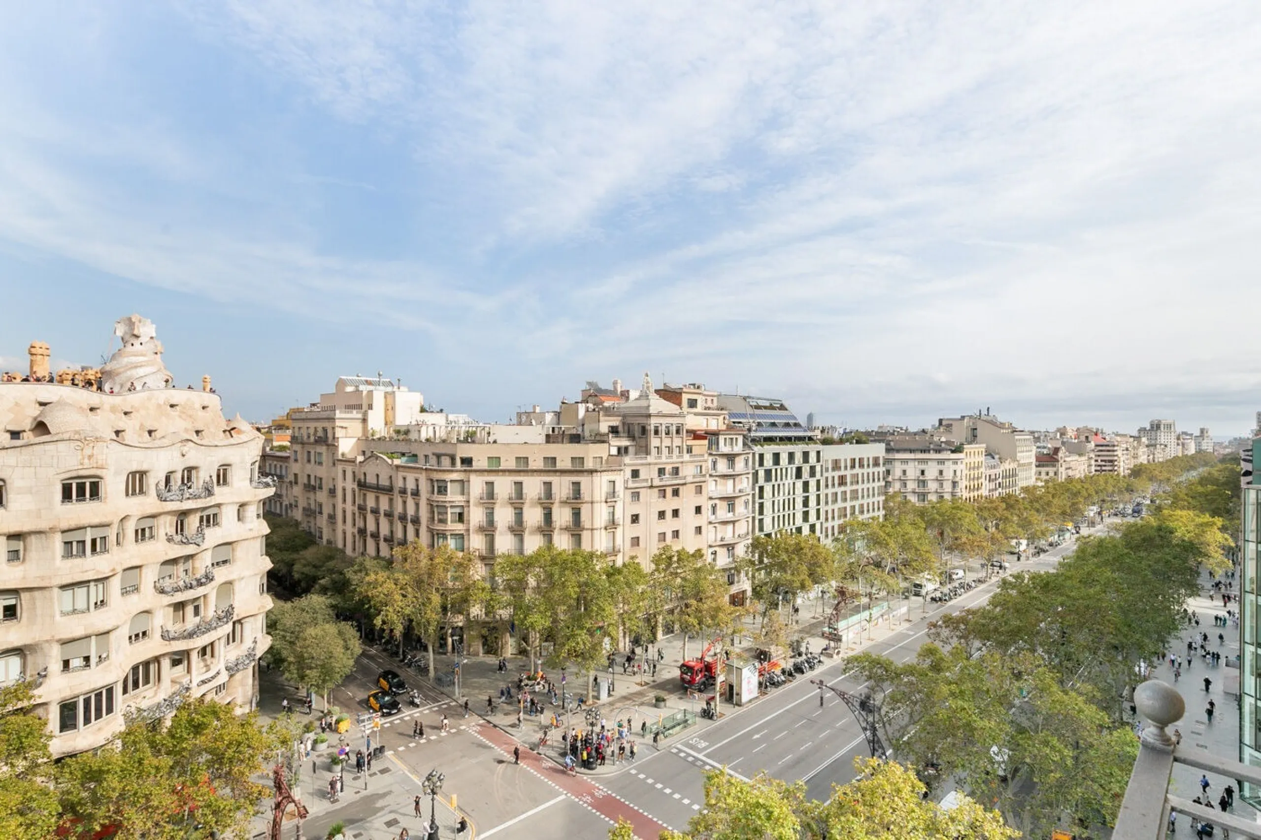 High-Floor Apartment Overlooking La Pedrera on Passeig de Gracia, Barcelona