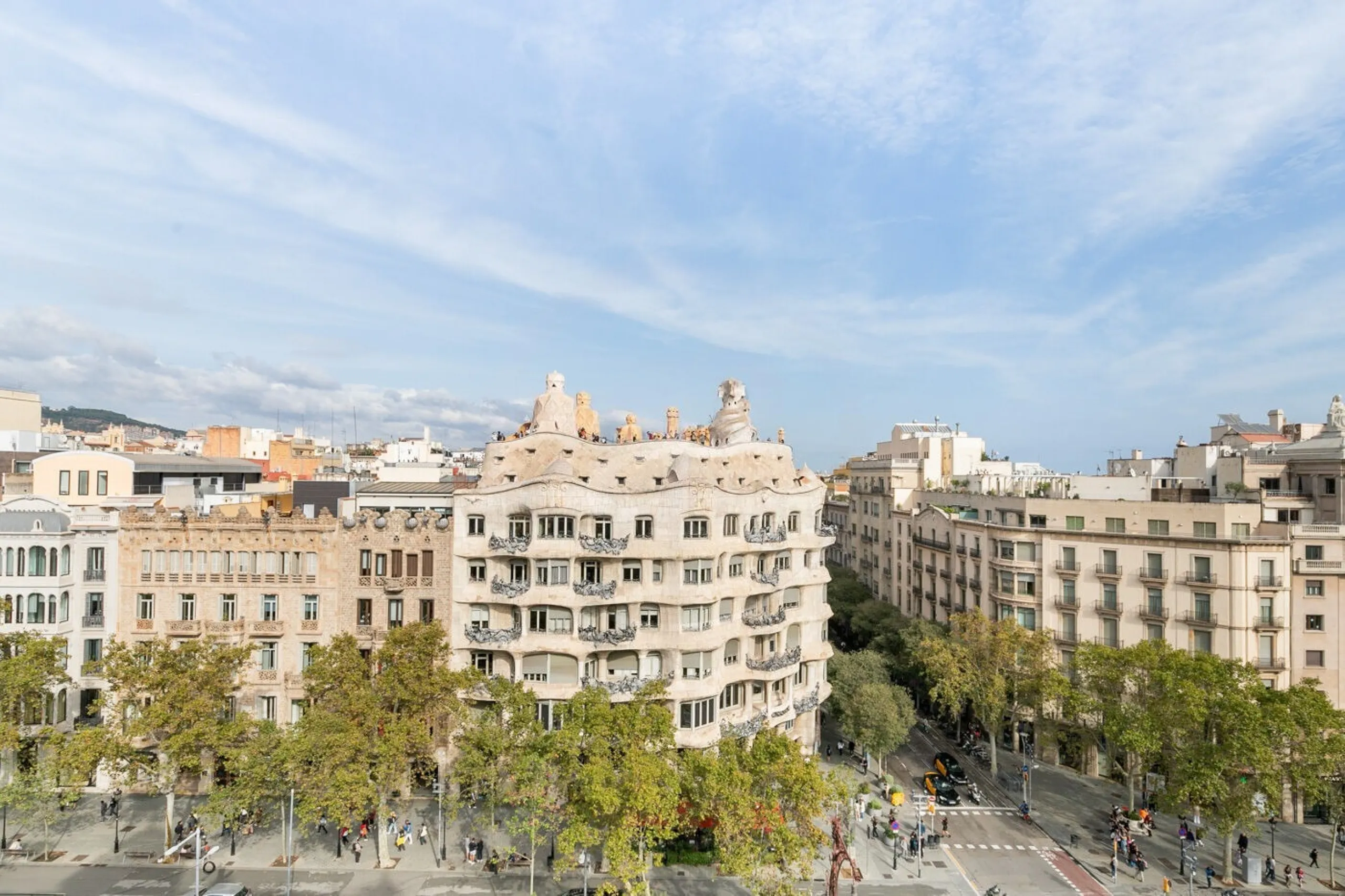 High-Floor Apartment Overlooking La Pedrera on Passeig de Gracia, Barcelona