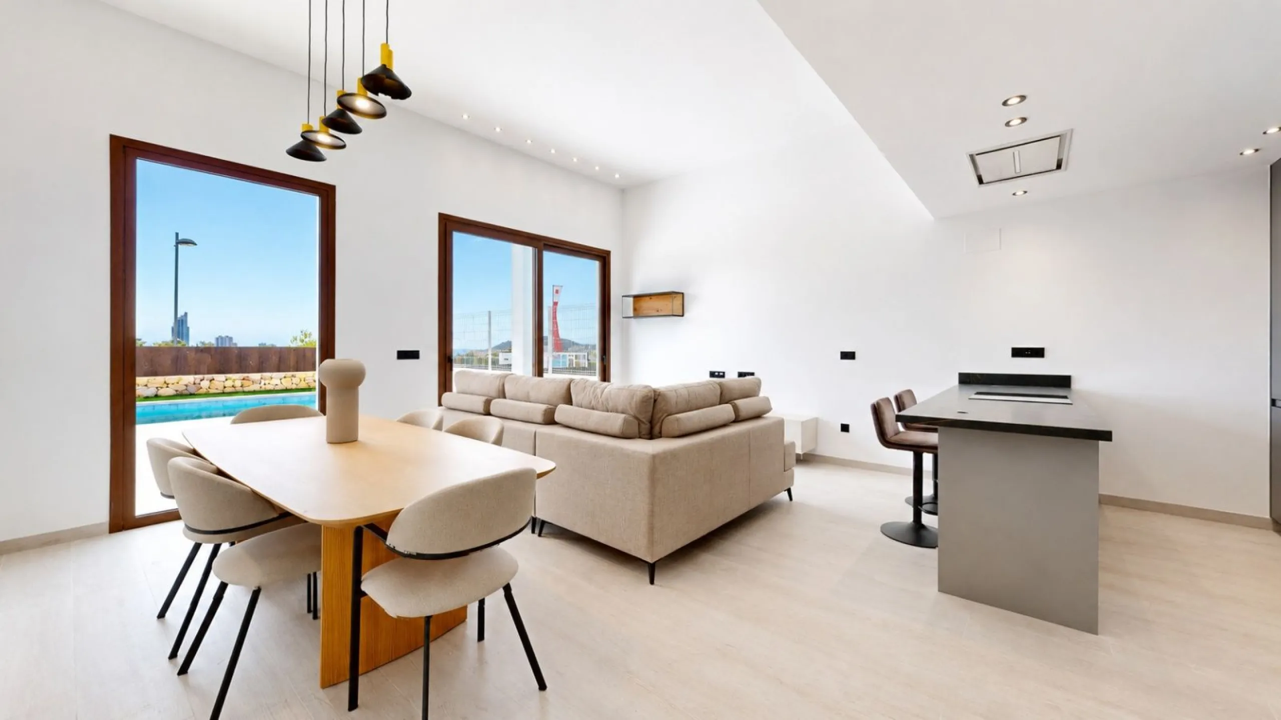 Современное шале с видом на море в Finestrat, Alicante