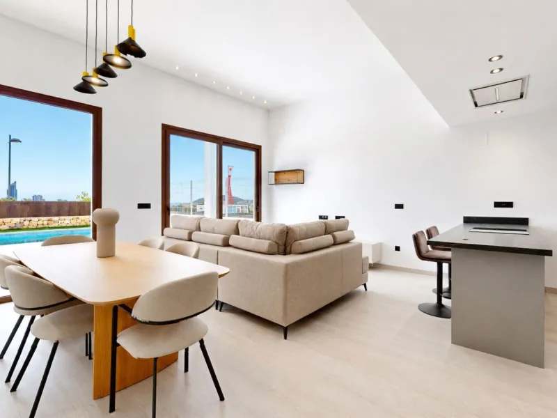 Современное шале с видом на море в Finestrat, Alicante