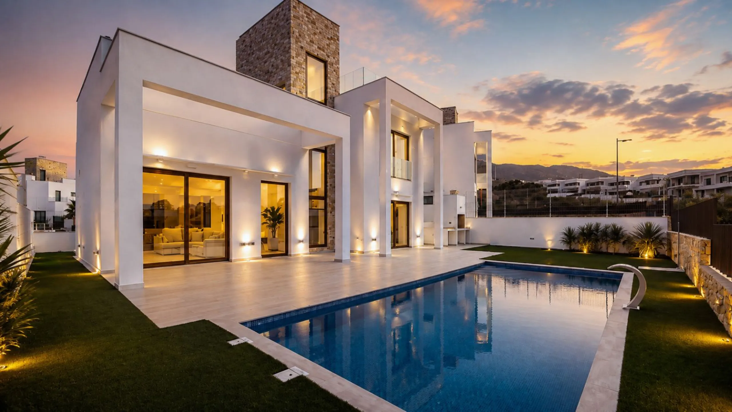 Современное шале с видом на море в Finestrat, Alicante