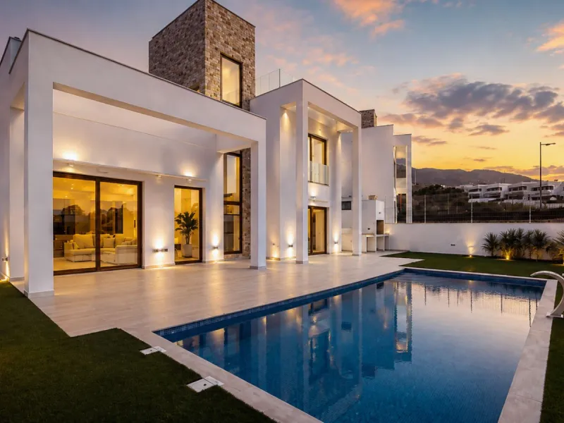 Современное шале с видом на море в Finestrat, Alicante