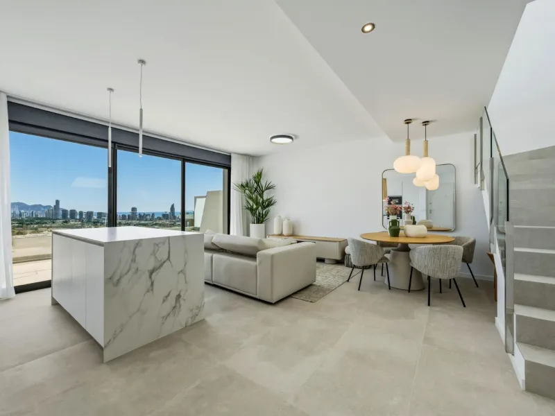 Duplex Penthouse with Private Solarium and Sea Views in Finestrat, Alicante