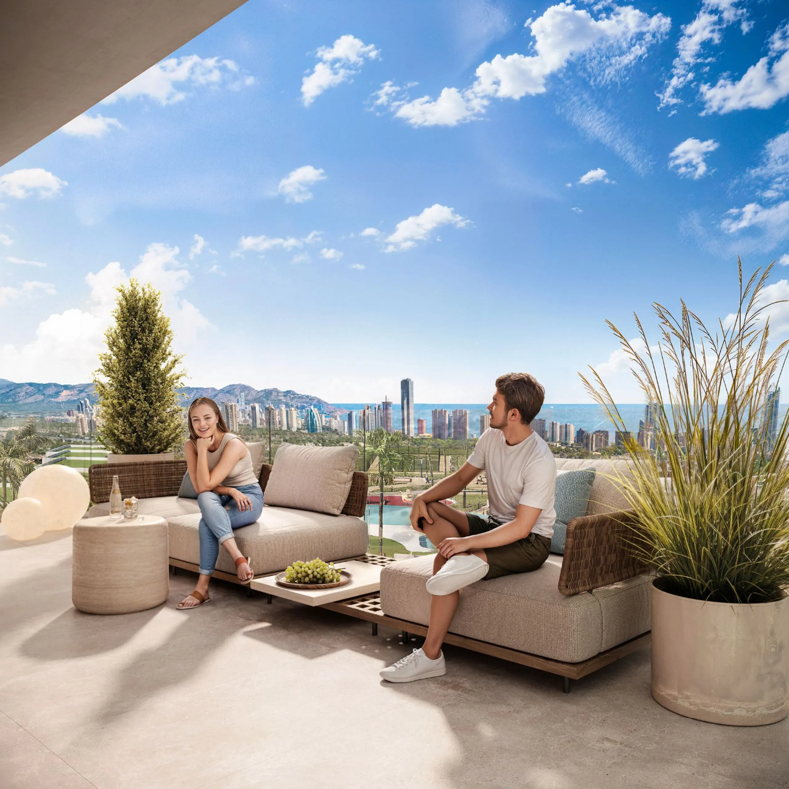 Wohnung mit Blick auf die Skyline von Benidorm in Finestrat, Alicante