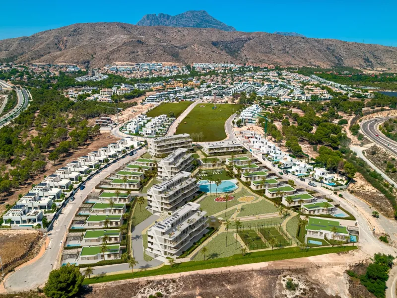 Апартаменты с видом на панораму Бенидорма в Finestrat, Alicante