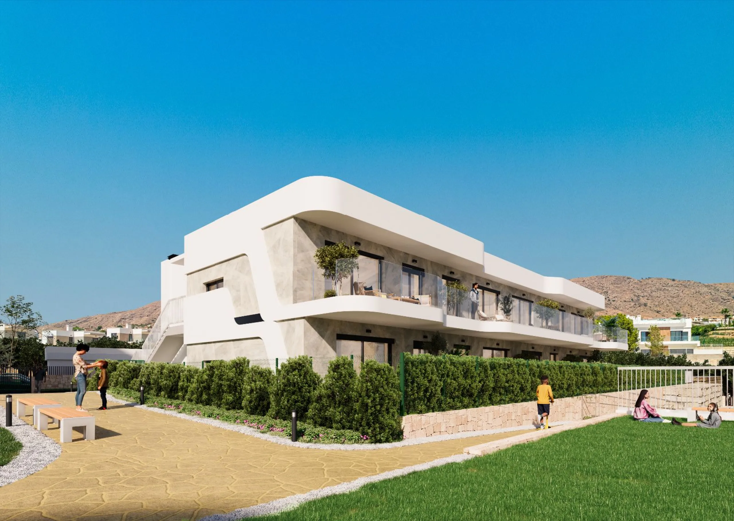 Апартаменты с видом на панораму Бенидорма в Finestrat, Alicante