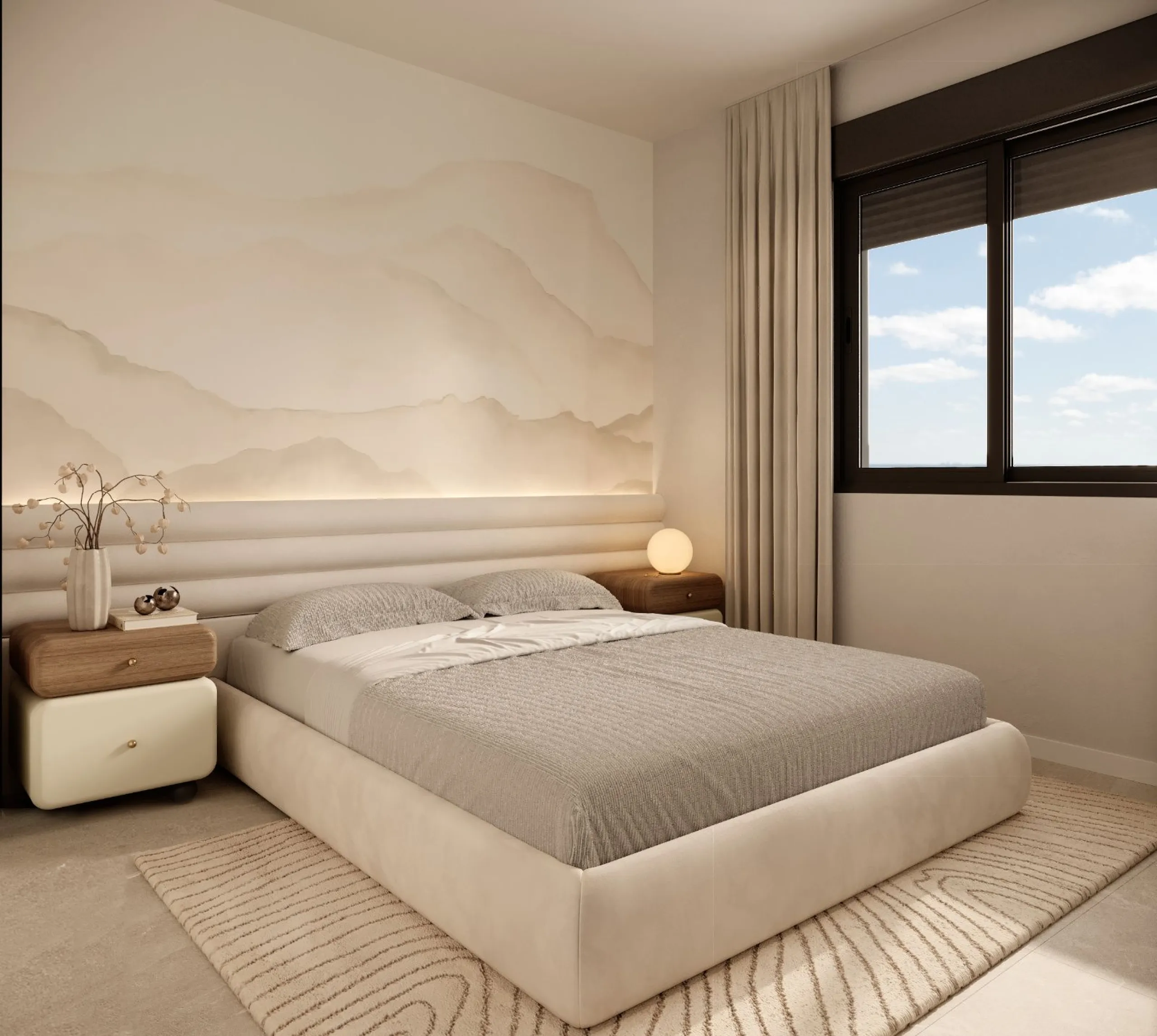Апартаменты с видом на панораму Бенидорма в Finestrat, Alicante