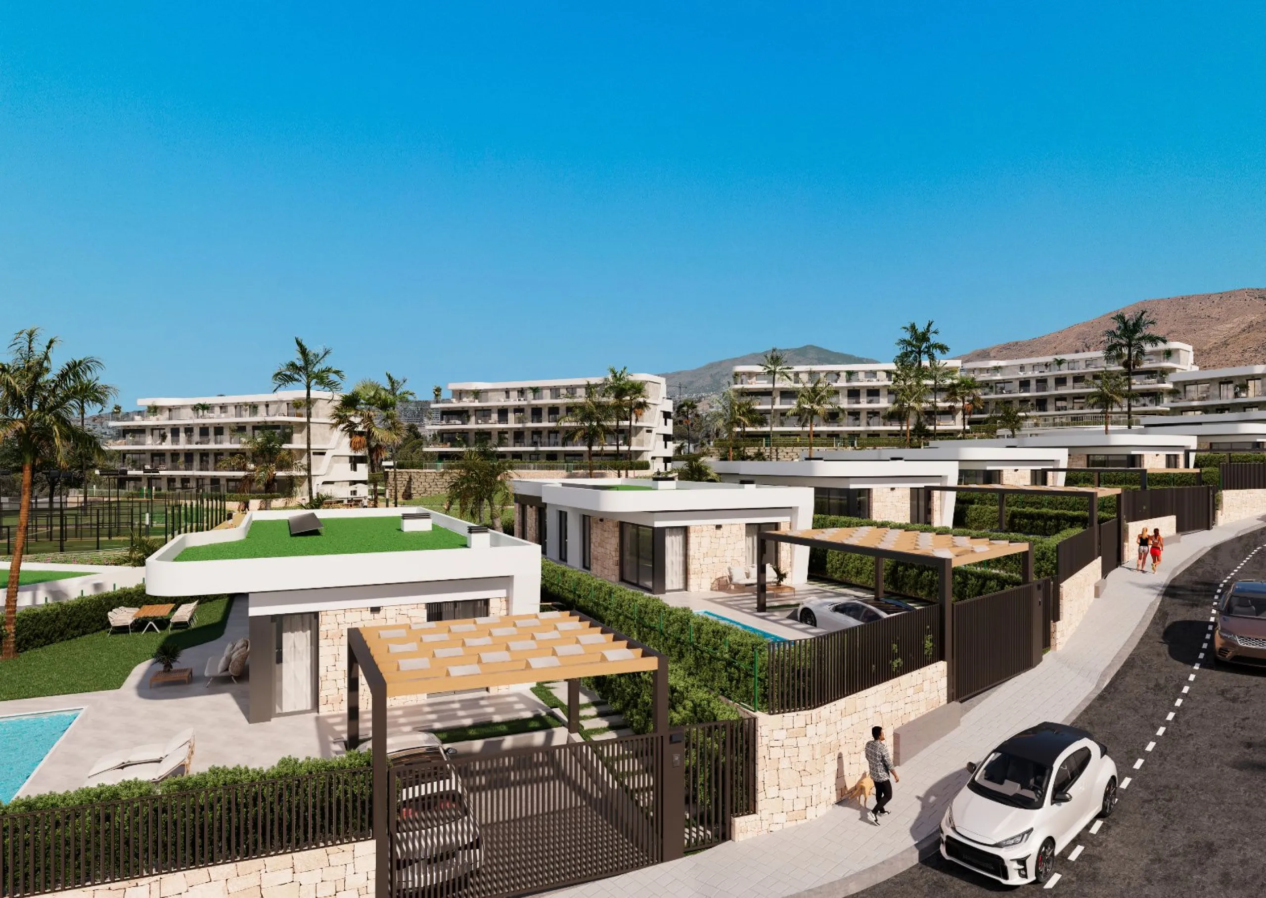 Апартаменты с видом на панораму Бенидорма в Finestrat, Alicante