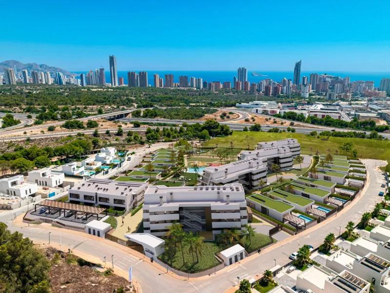Апартаменты с видом на панораму Бенидорма в Finestrat, Alicante